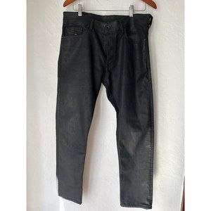 Diesel tepphar slim-carrot leather style jeans wash 0663Q stretch W32 L32